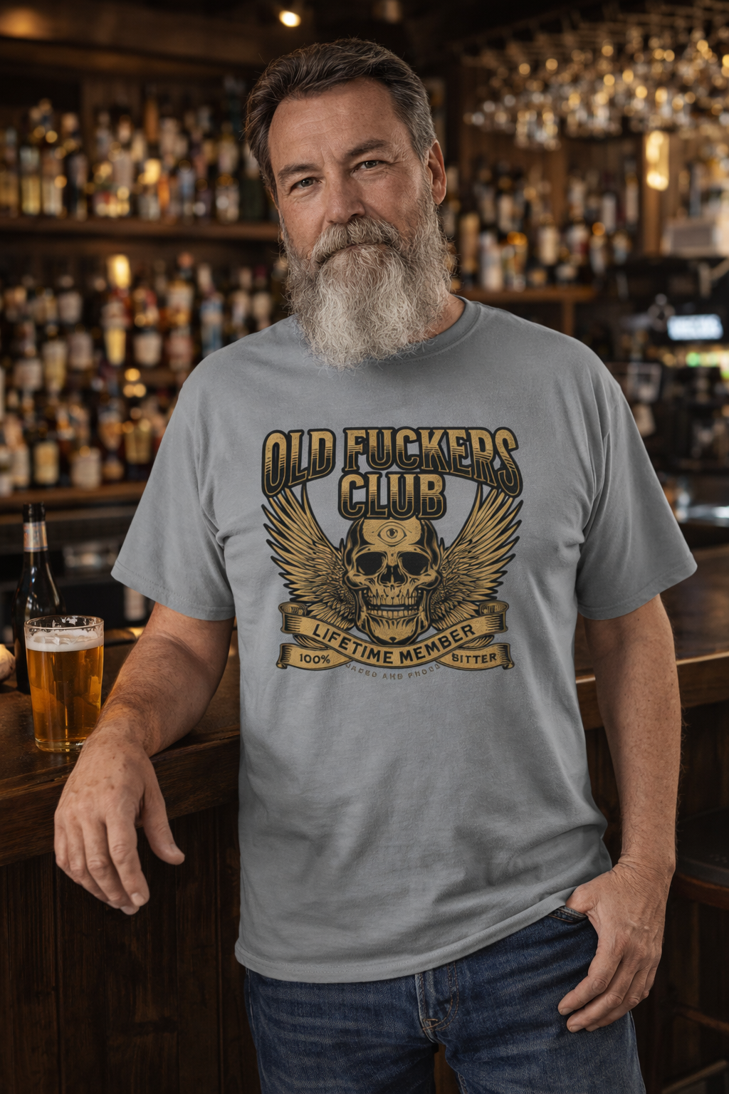 Old Fuckers Club Bold Statement Shirt Sarcastic Funny Saying T-shirt Trendy Conversation Starter Tshirt Relatable Old People Clothes